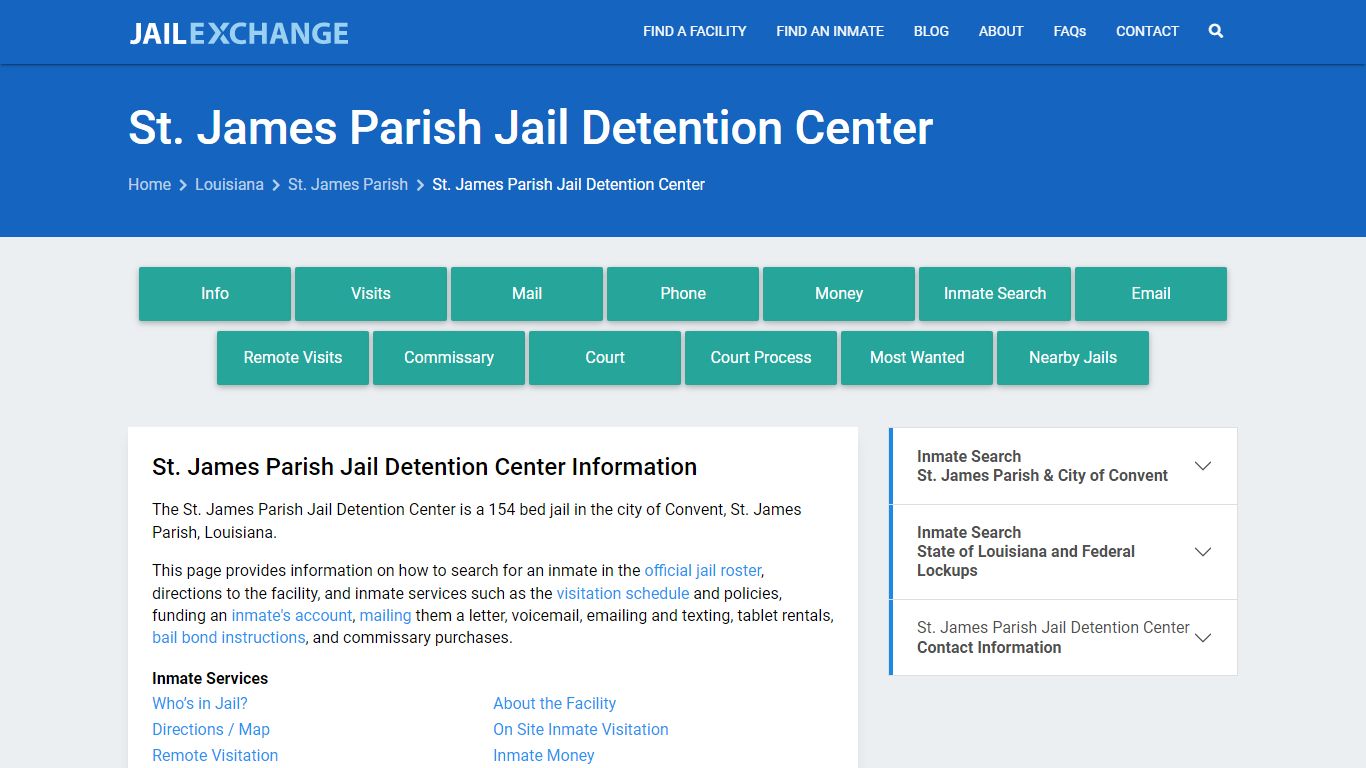 St. James Parish Jail Detention Center - Jail Exchange